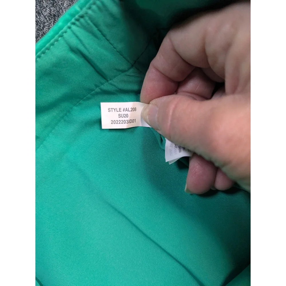 J.Crew Womens Green Scalloped‎ Hem Pencil Skirt Size 4 Stretch Cotton Blend